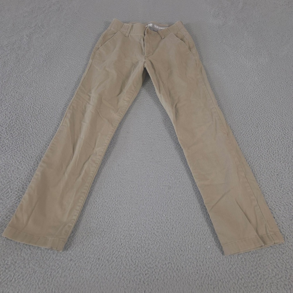 Lee Pants Mens 28x30 Khaki Slim Straight Cotton Spandex Stretch Chino Trousers